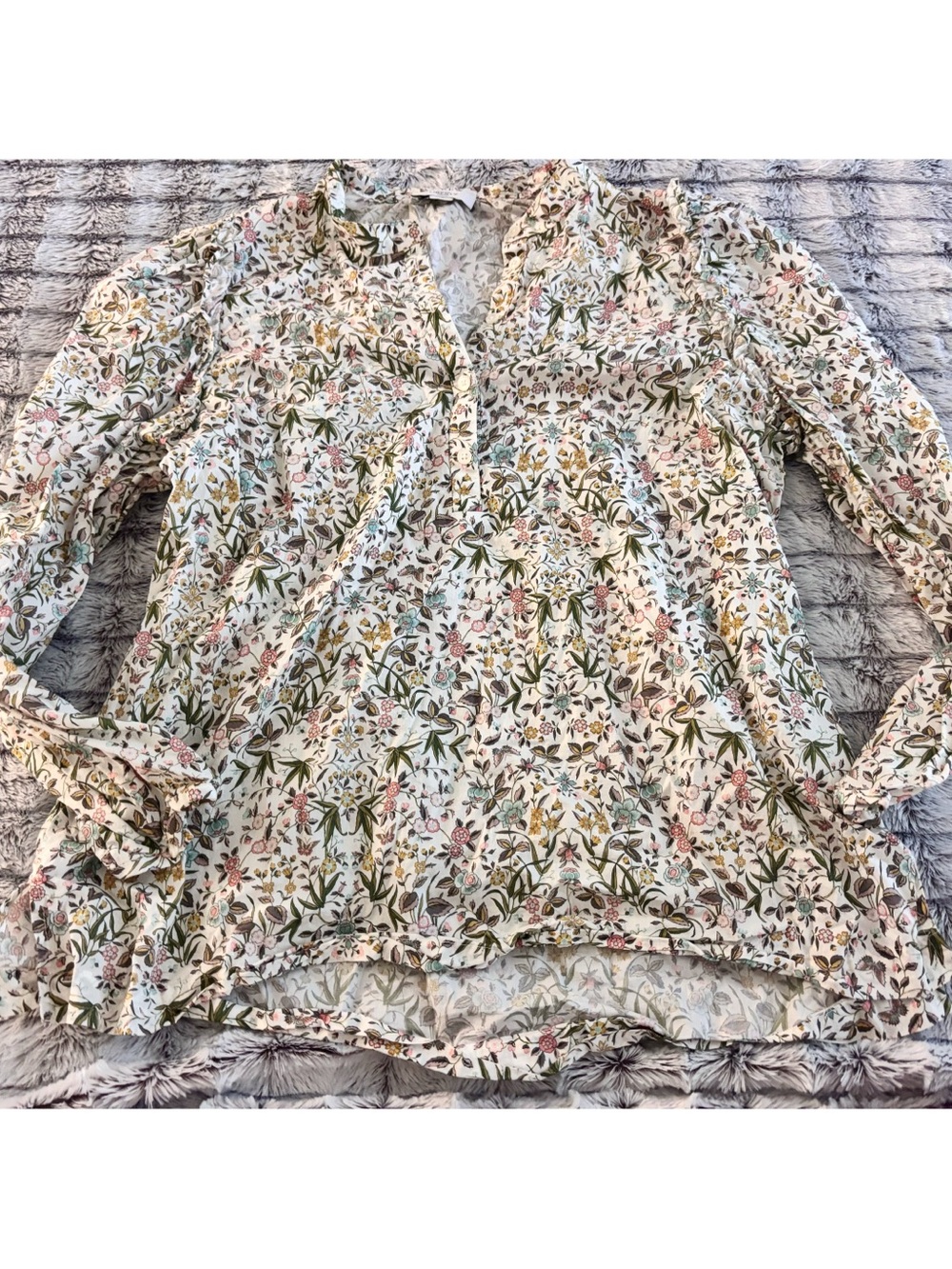 J. Crew x Liberty Tapestry Floral Puff Sleeve Top - Picture 2 of 3